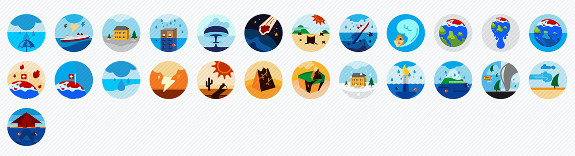 DIsasters-flat-icons-set