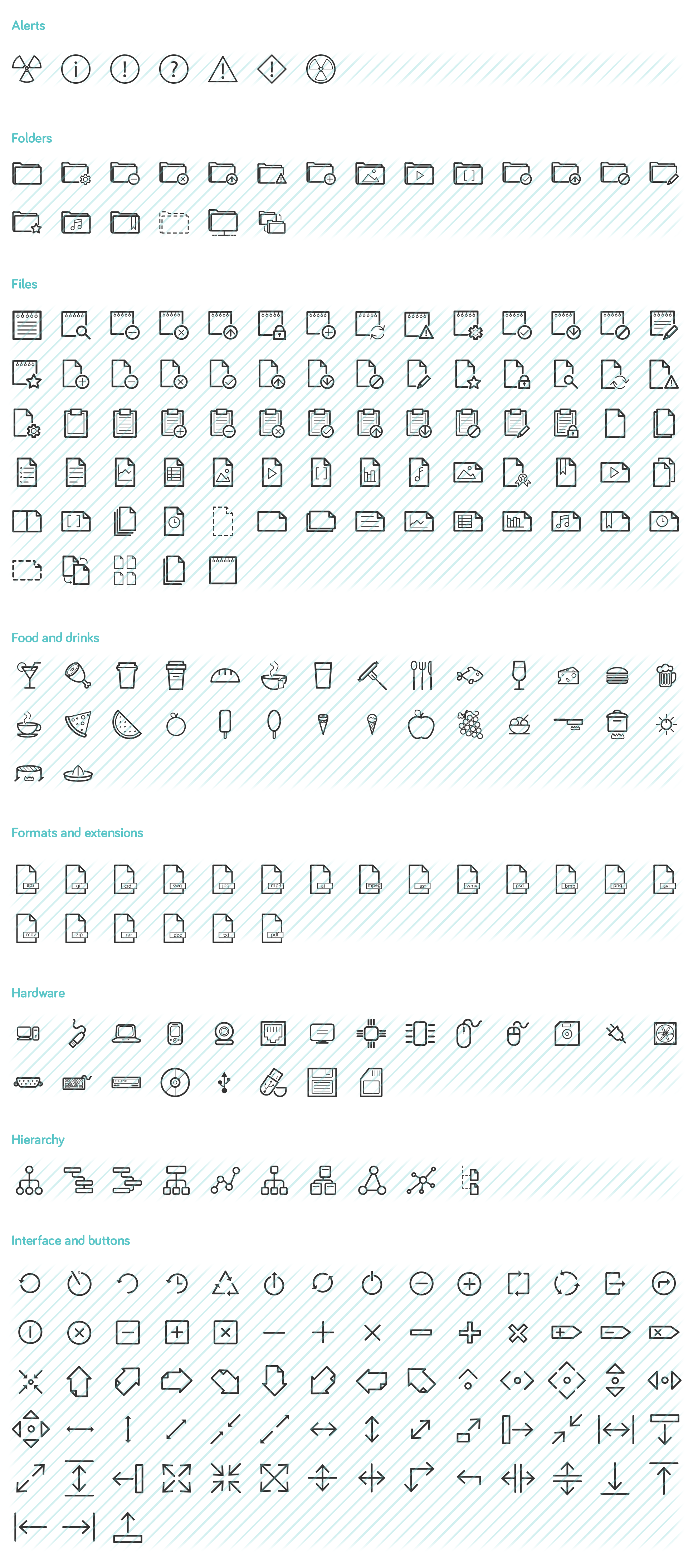 Outline-icons-vector-set-