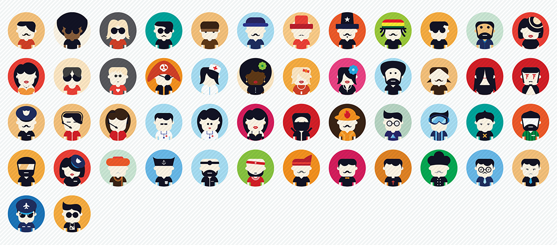 User-avatar-and-jobs-flat-icons-set1