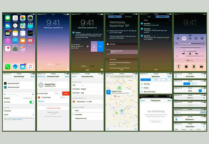 A Complete IOS9 UI Screens Kit