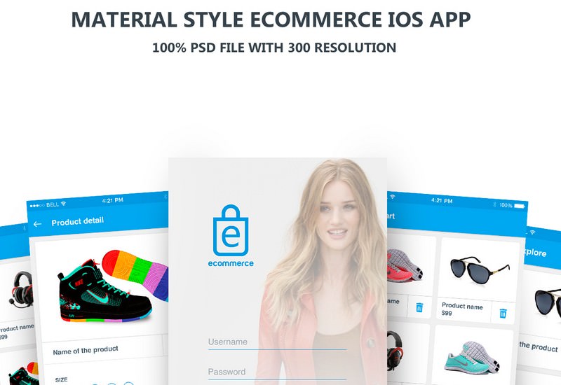 A Material Design ECommerce UI Kit