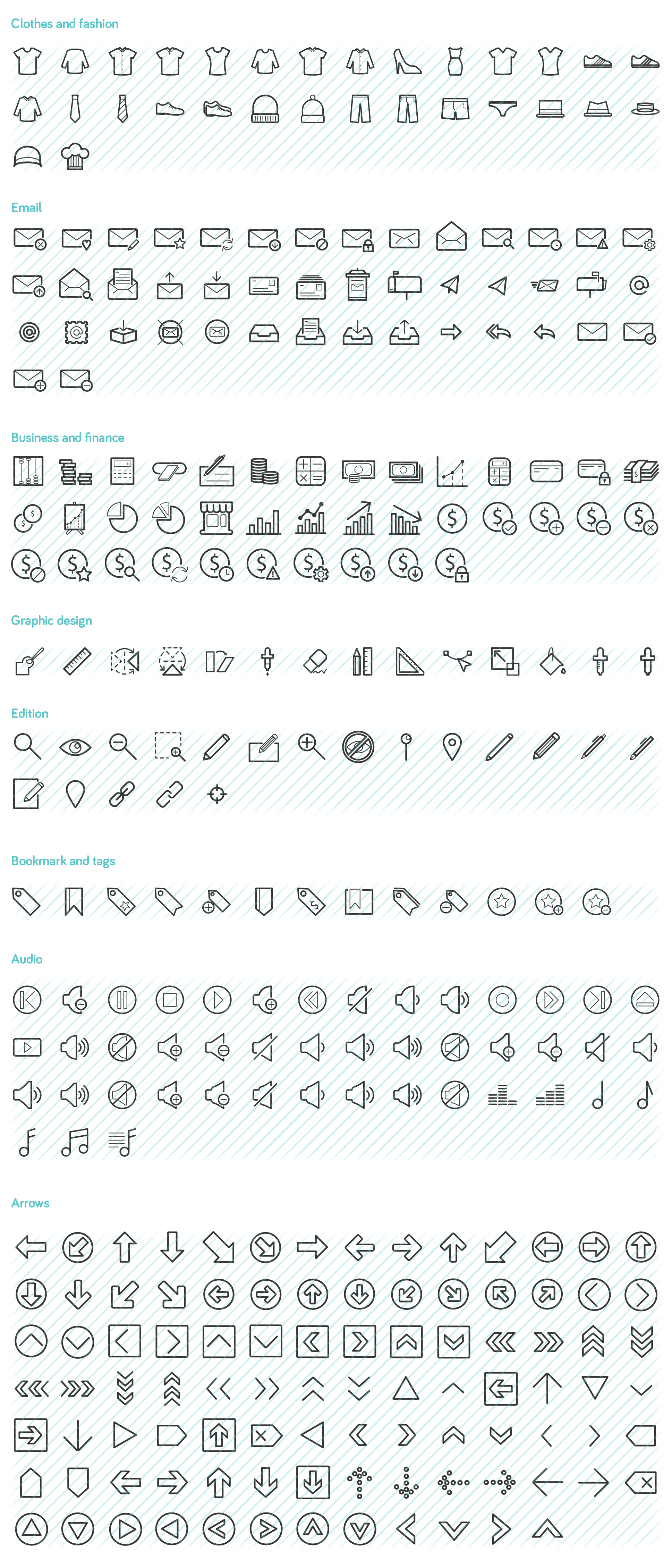 outline-icons-vector-set