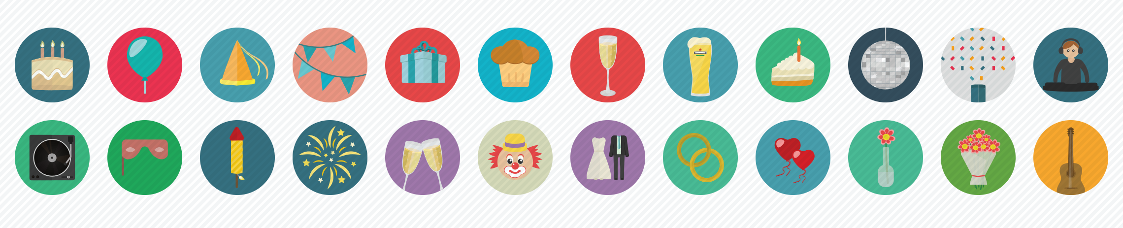 party-flat-icons-set1