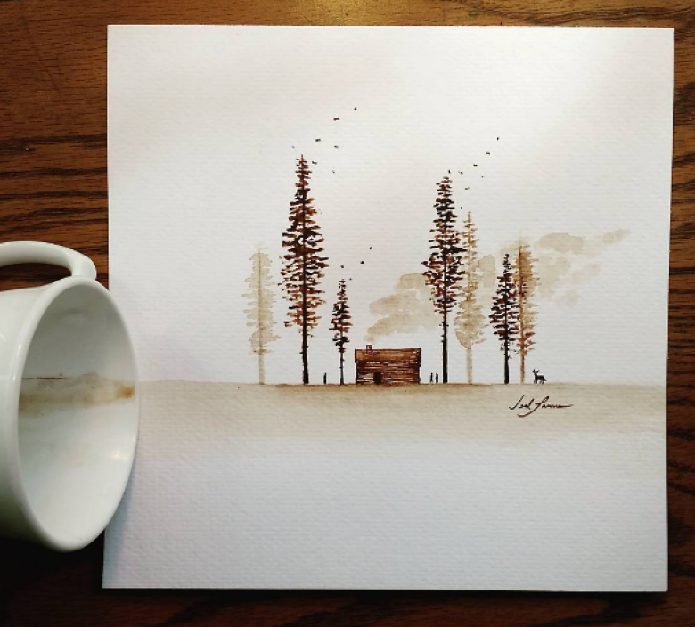Kahve ile Yapılmış Birbirinden Muazzam 10 Çizim
