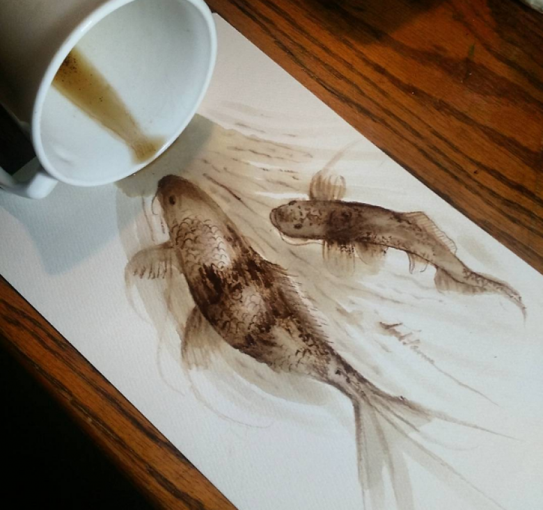 Kahve ile Yapılmış Birbirinden Muazzam 10 Çizim